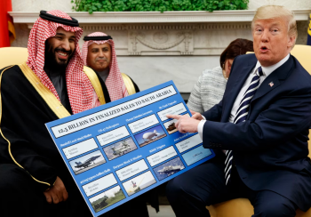 Trump a déclaré de faire de l’Arabie saoudite sa première destination pour une visite à l’étranger si Riyad acceptait d’acheter pour 500 milliards de dollars de biens américains