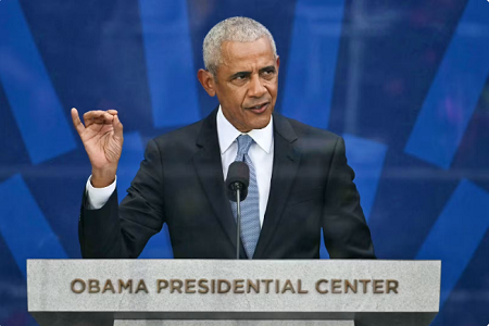 Barack Obama inaugure son centre présidentiel à Chicago