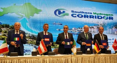 L’Algérie, la Tunisie, l’Italie, l’Allemagne et l’Autriche signent une déclaration sur la réalisation de SoutH2 Corridor